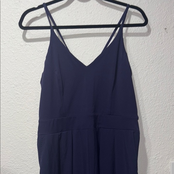 Halara Breezeful backless side invisible zipper pocket wide leg Jumpsuit - Picture 3 of 4